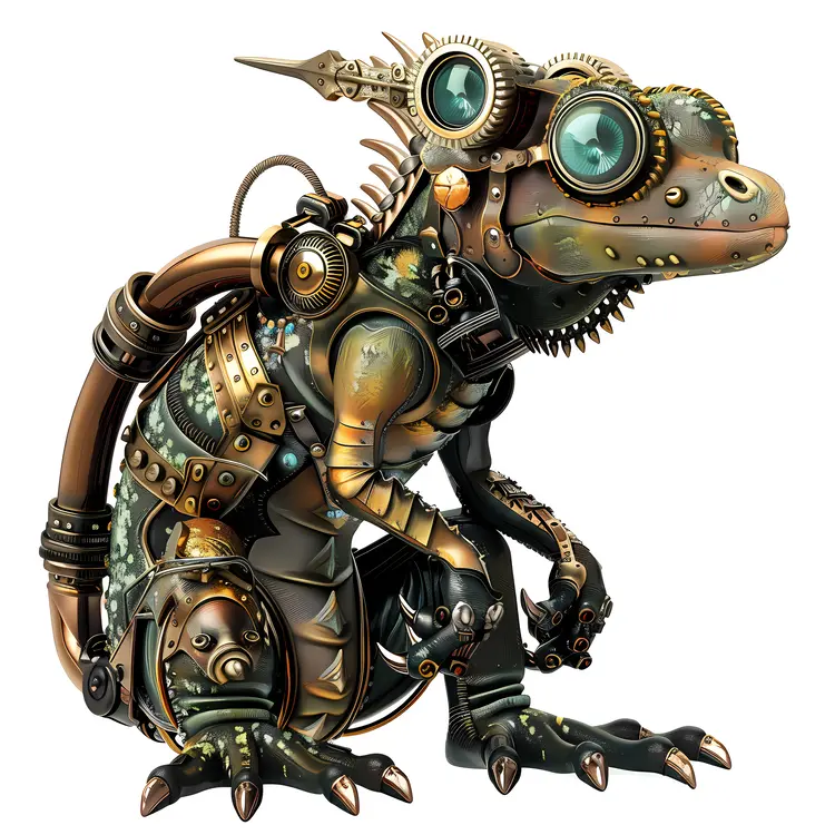 Steampunk Mechanical Frog
