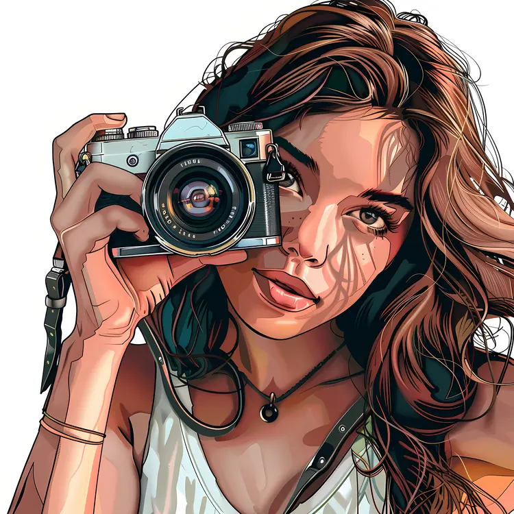Artistic Girl with Camera