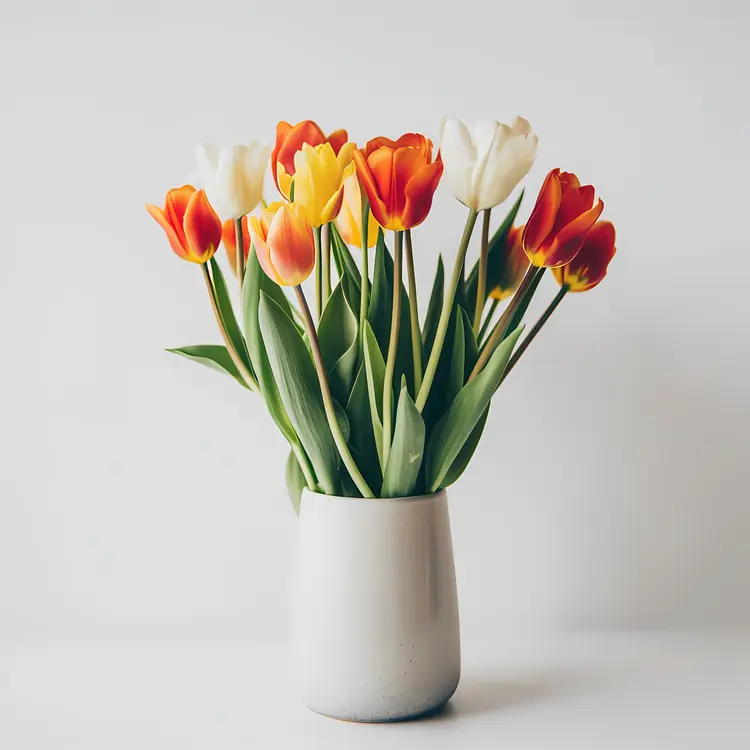 Tulips in a Simple Vase