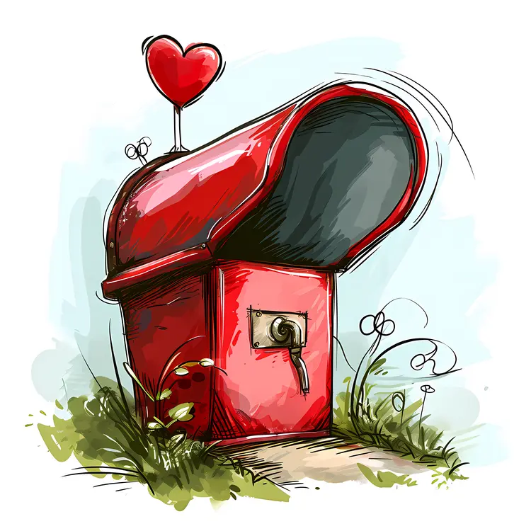 Open Heart Mailbox for Valentine's Day