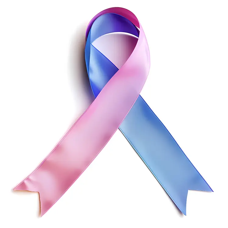Pink and Blue Awareness Ribbon