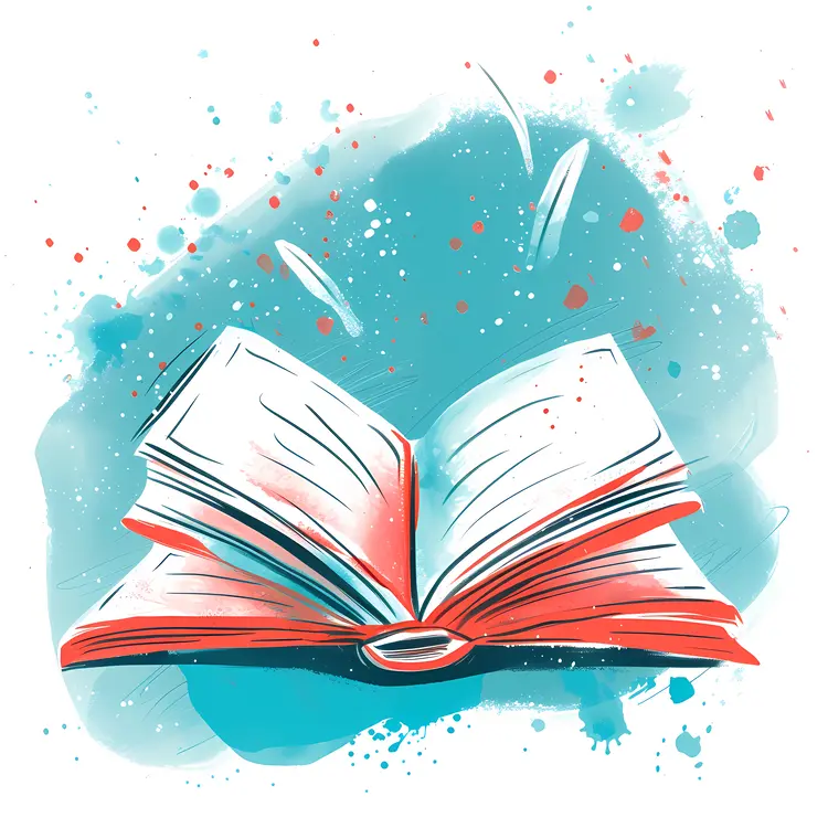 Colorful Open Book Illustration