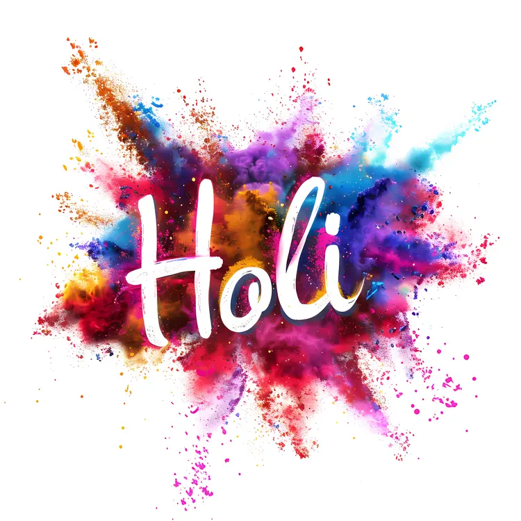 Holi Festival with Colorful Paint