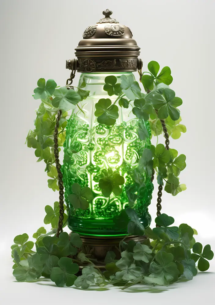 Green Lantern with Clovers