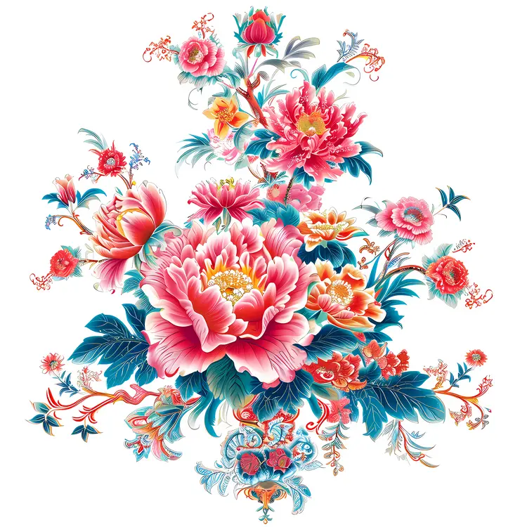 Pink and Red Blossoming Flowers