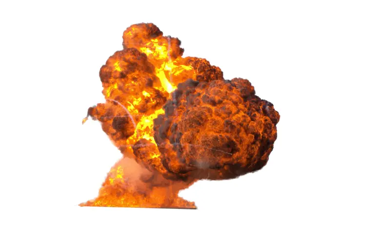 Large Fiery Explosion