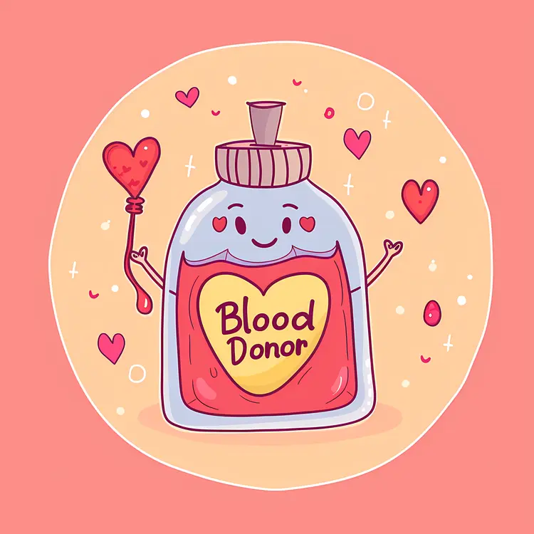 Cute Blood Donor Illustration