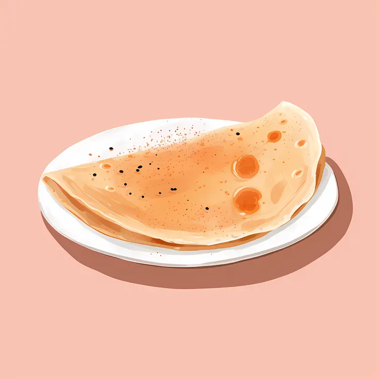 Plain Dosa on Plate