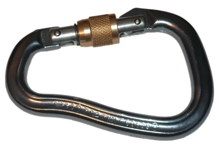 Black Carabiner for Climbing Safety