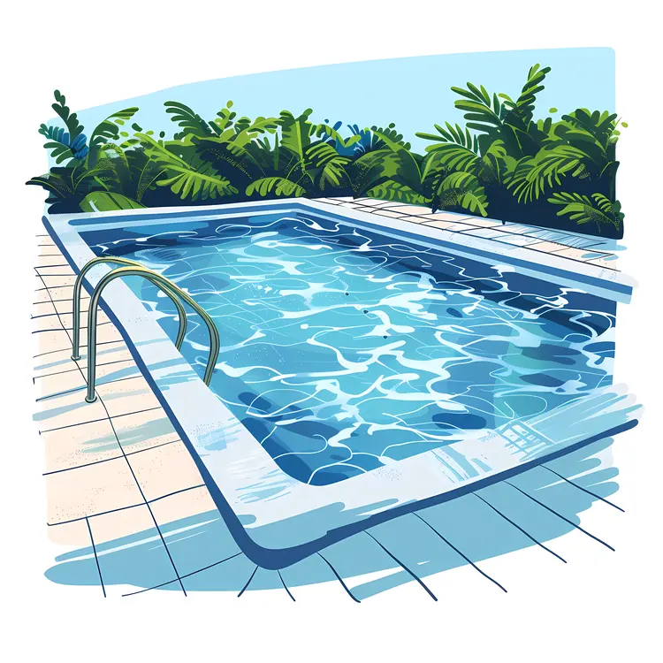 Refreshing Swimming Pool with Greenery