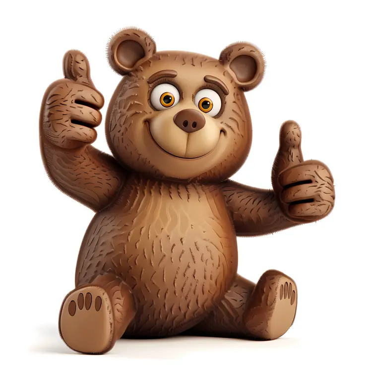 Smiling Bear Giving Thumbs Up