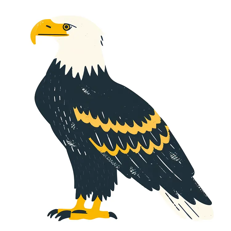 Noble Bald Eagle Standing