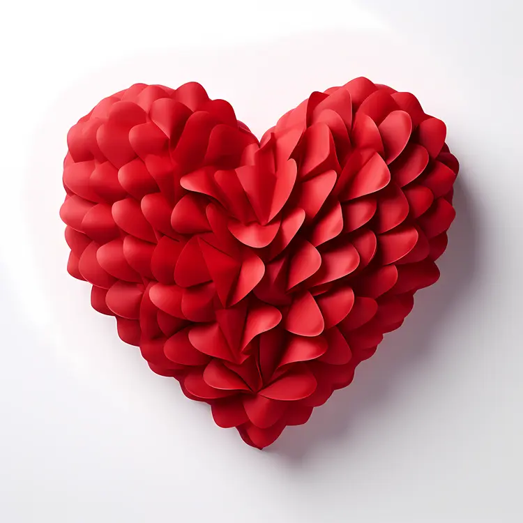 Red Petal Heart Design