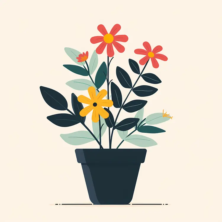 Colorful Potted Plant
