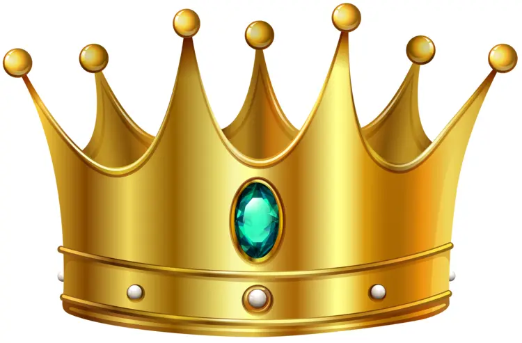 Golden Crown with Green Gem