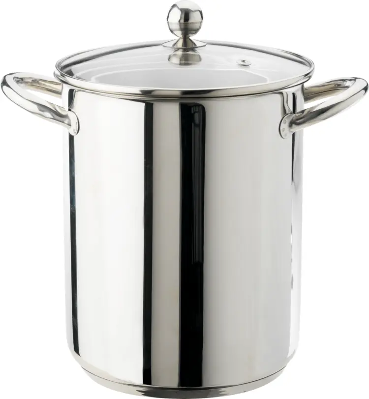 Tall Stainless Steel Pot with Lid