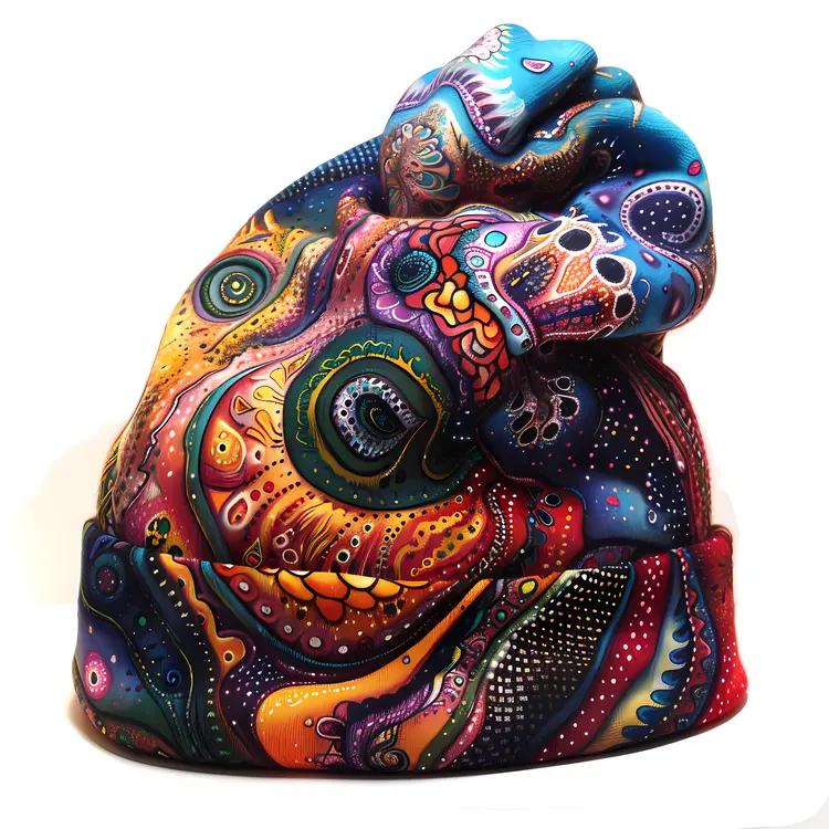 Psychedelic Beanie Art
