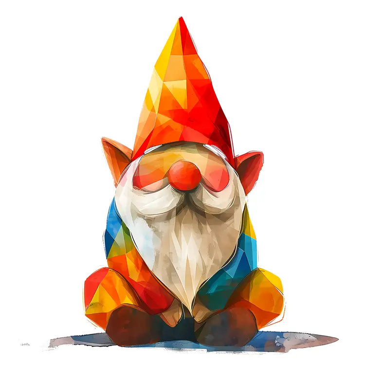 Geometric Colorful Gnome