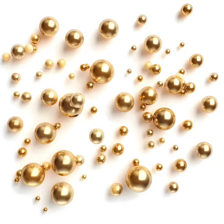 Assorted Gold Spheres
