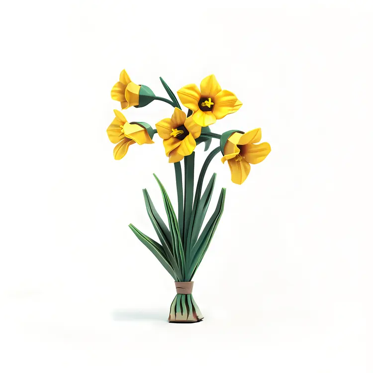 Handmade Paper Daffodils