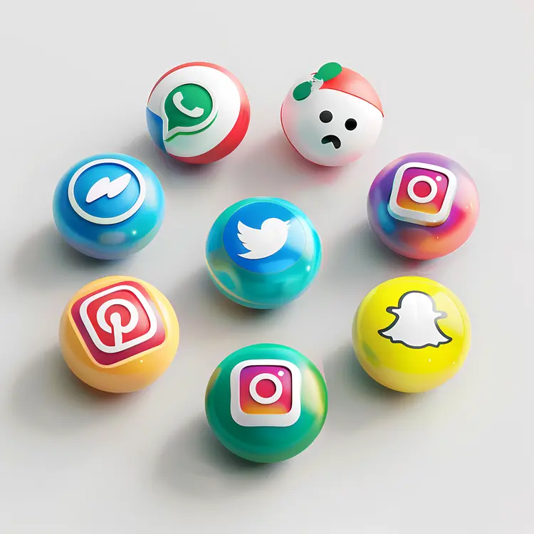 Colorful Social Media Icons