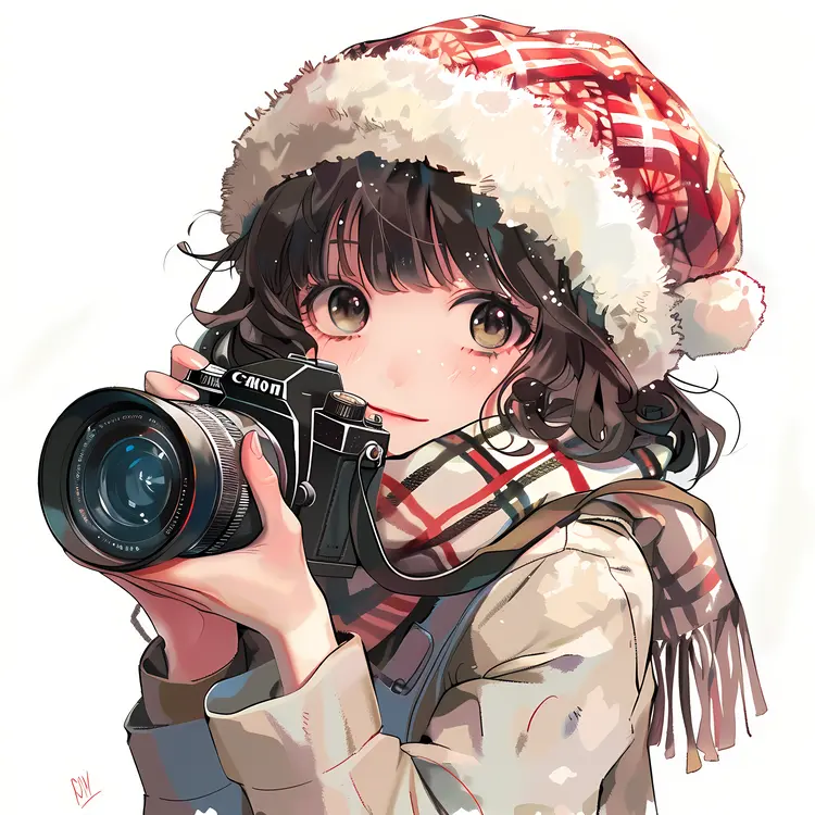 Anime Style Photographer with Camera