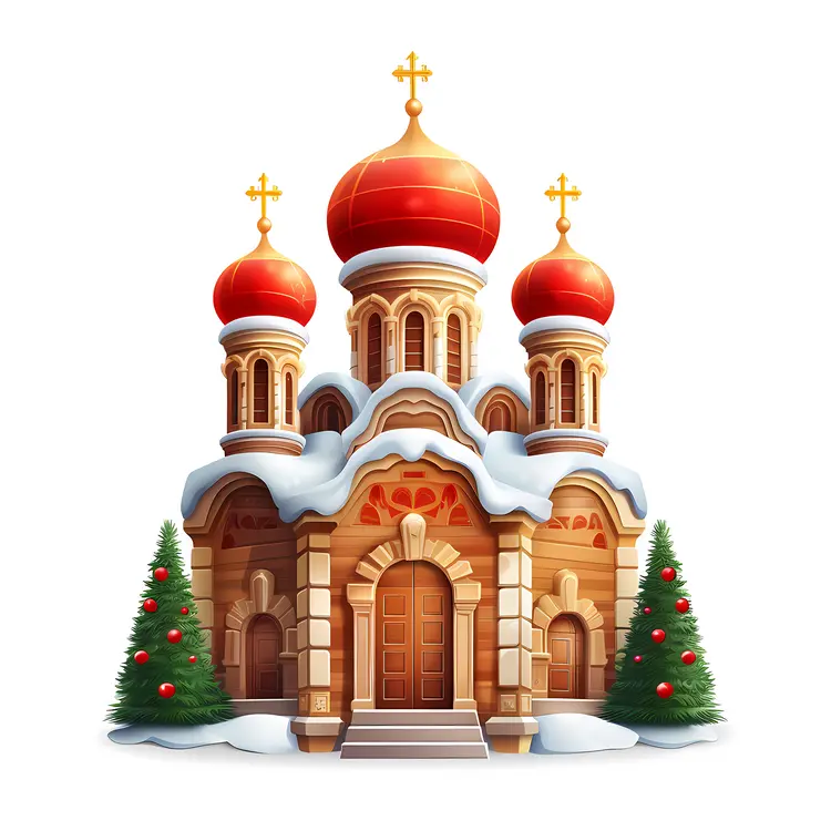 Snowy Church in Winter Wonderland