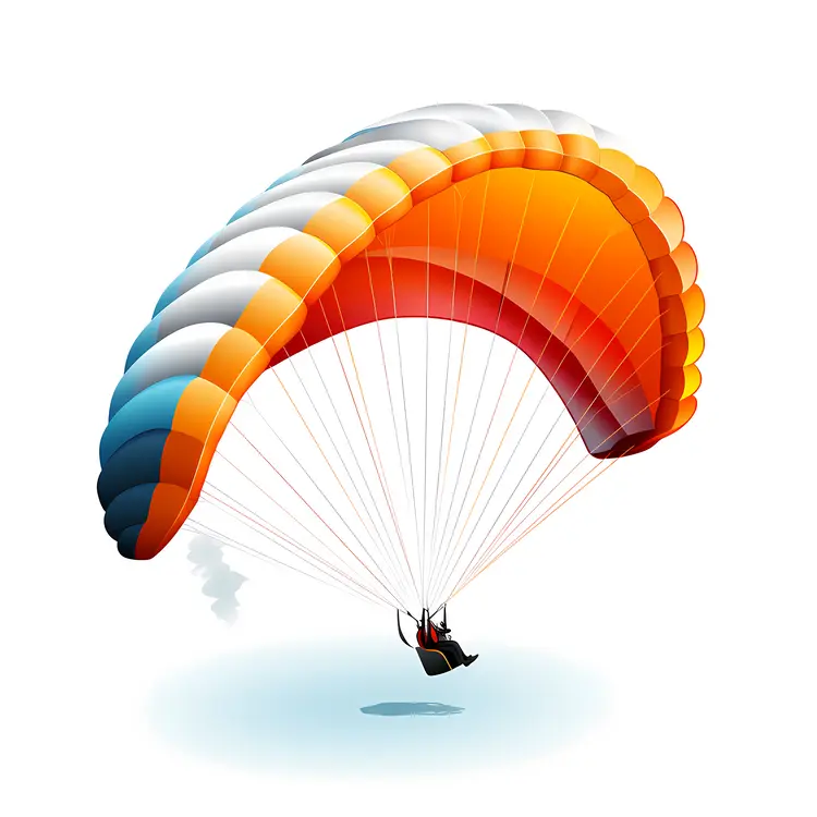 Orange and White Parachute in Sky