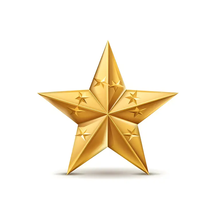 Golden Star with Small Stars
