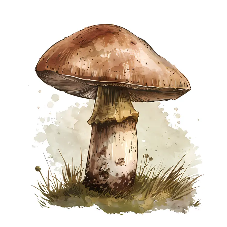 Single Mushroom in Grass