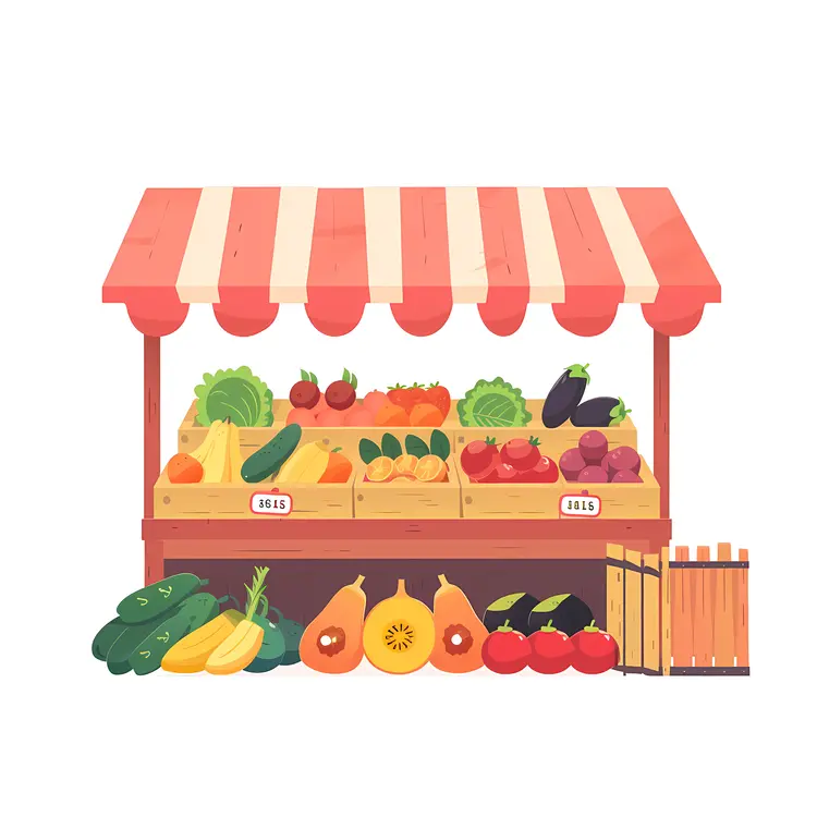 Vibrant Fruit and Vegetable Stand