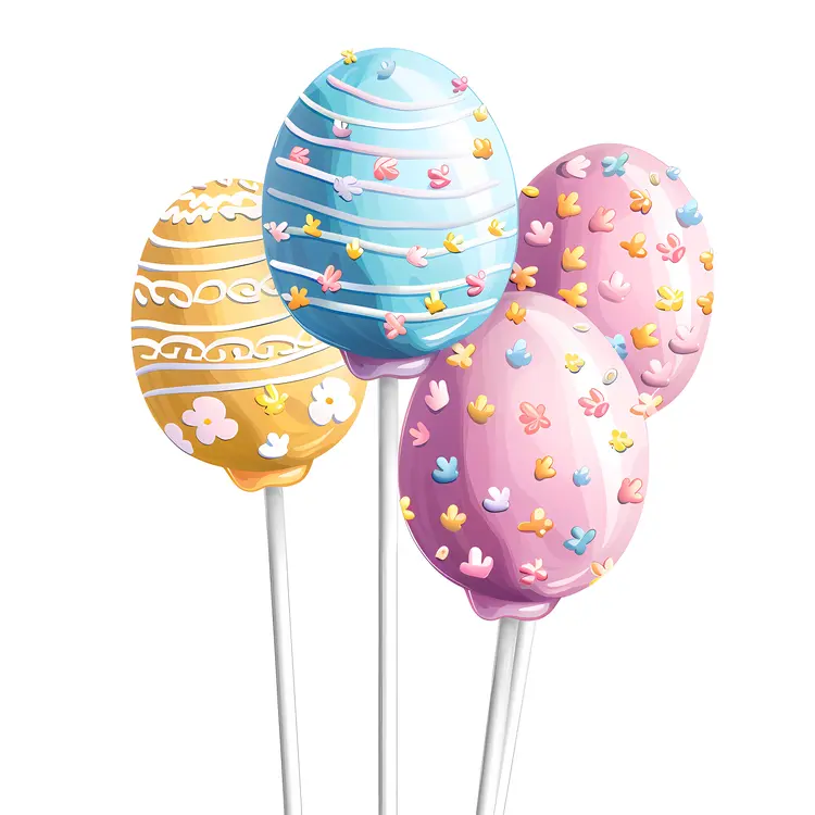 Colorful Easter Egg Pops with Sprinkles