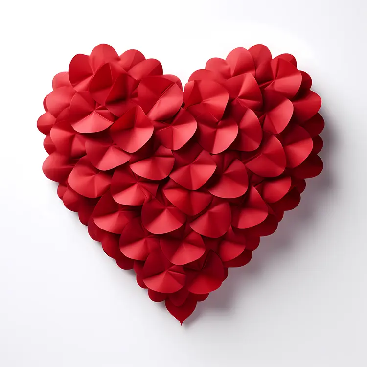 Red Petal Heart Design
