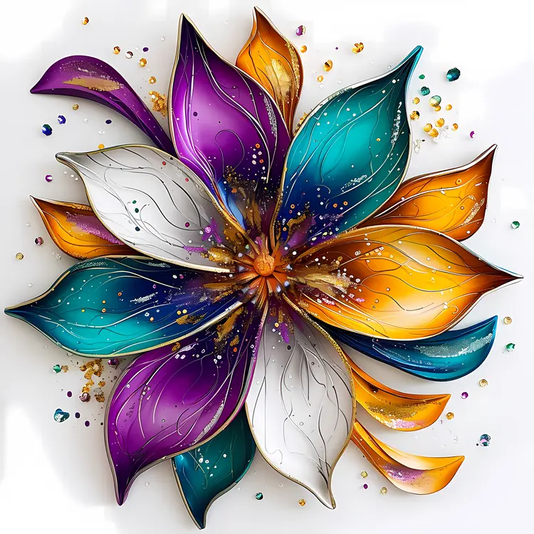 Colorful Decorative Floral Art