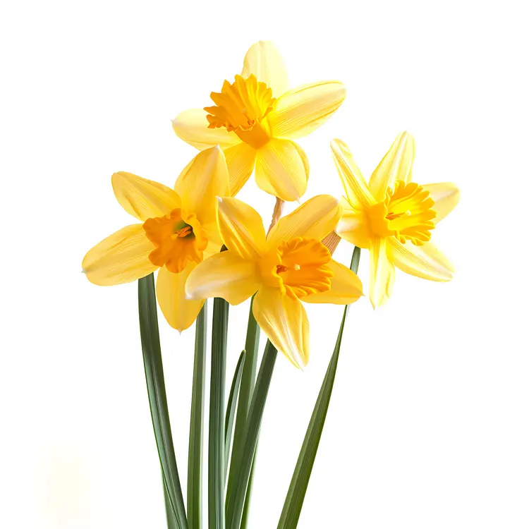 Beautiful Yellow Daffodils in Bloom