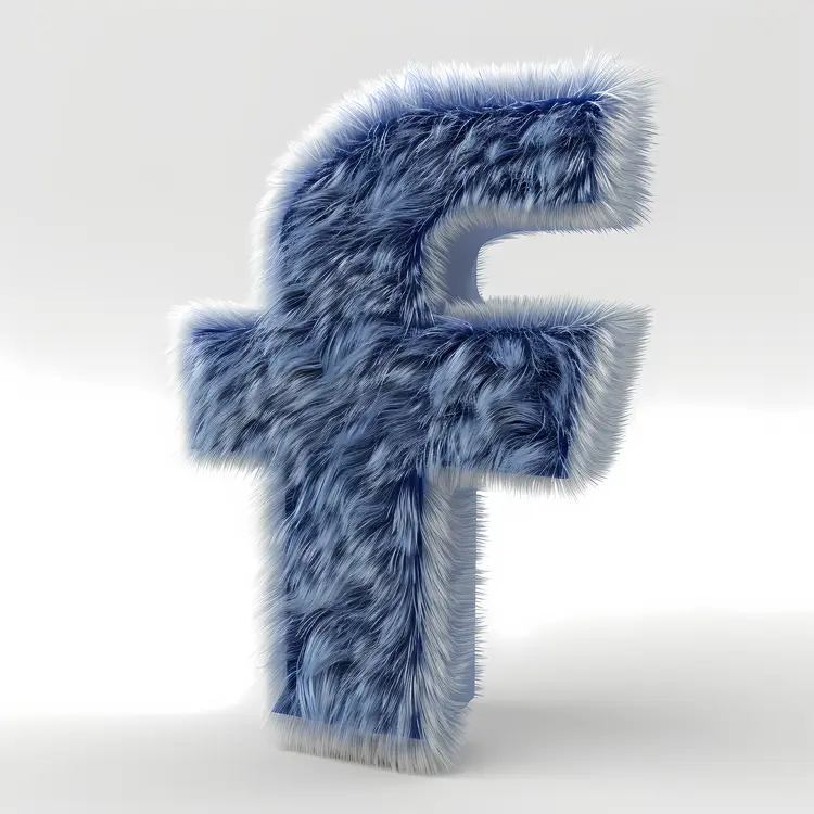 Furry Facebook Icon in Blue