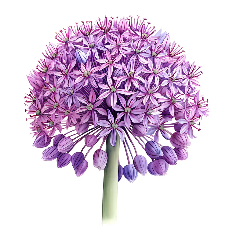 Close-up of Purple Allium Flower