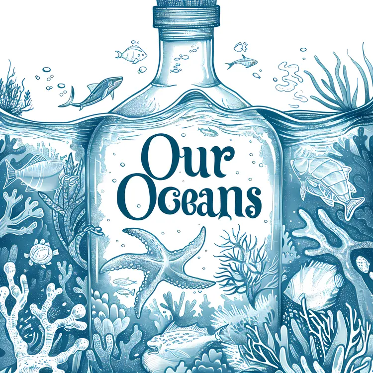 Our Oceans Bottle with Starfish