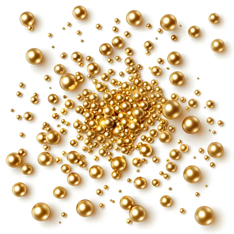 Scattered Gold Beads