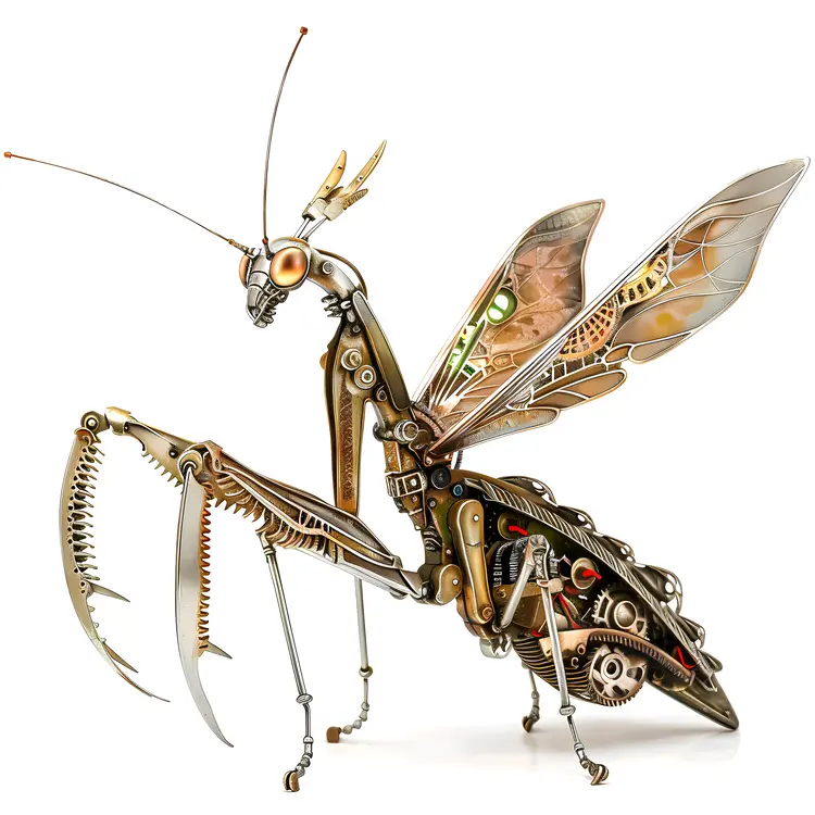 Steampunk Mechanical Praying Mantis