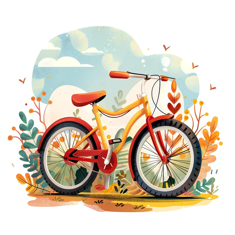 Colorful Bicycle in Nature