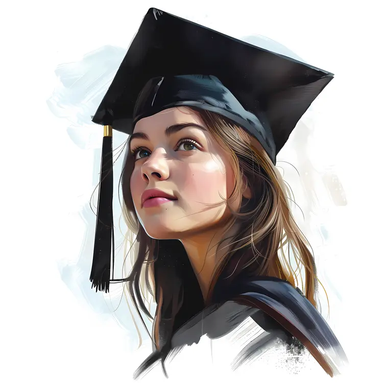 Graduation Cap on Student