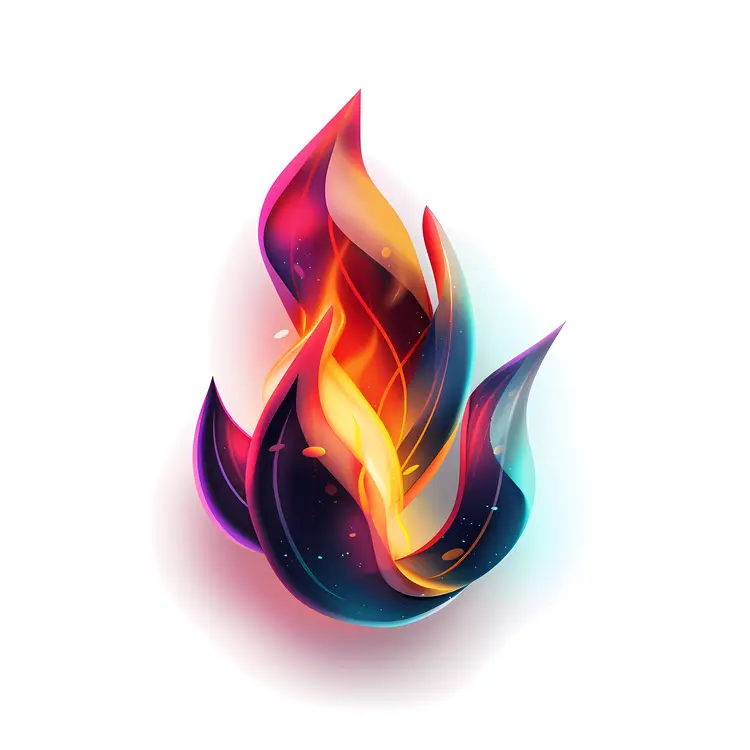 Colorful Fire Illustration