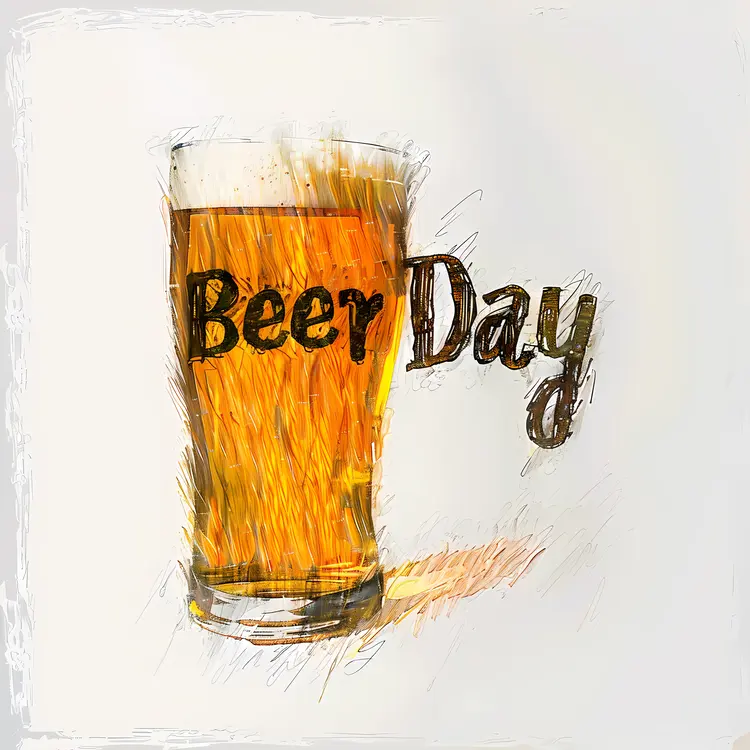 Beer Day Celebration with a Glass of Beer
