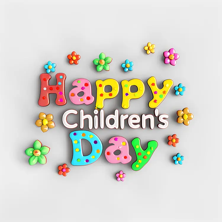 Colorful Happy Children's Day Celebration