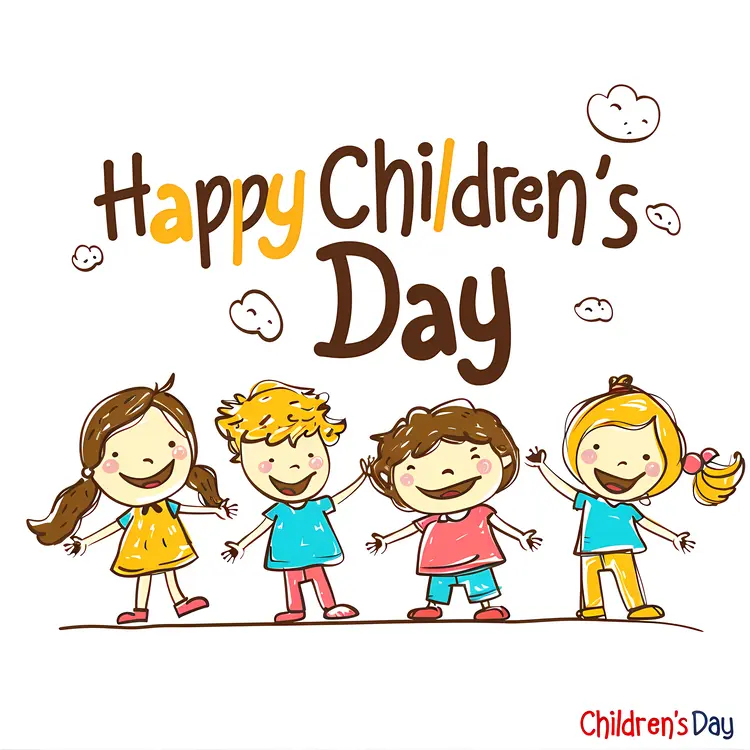 Happy Children's Day Drawing