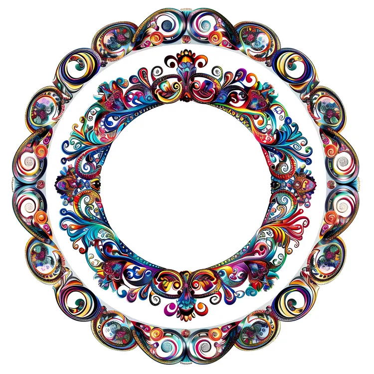 Ornate Circular Frame