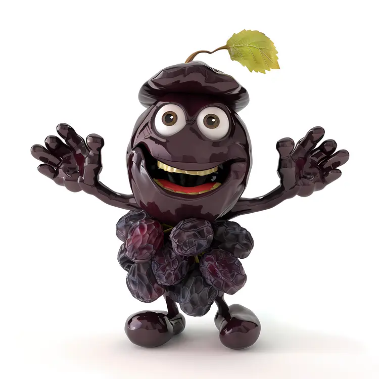 Happy Raisin Cartoon Character