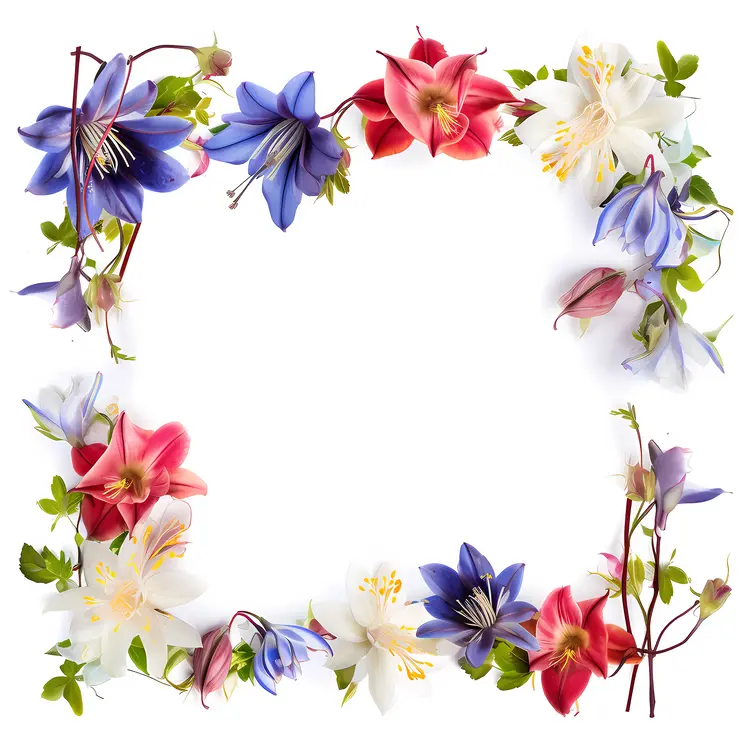 Multicolored Floral Frame