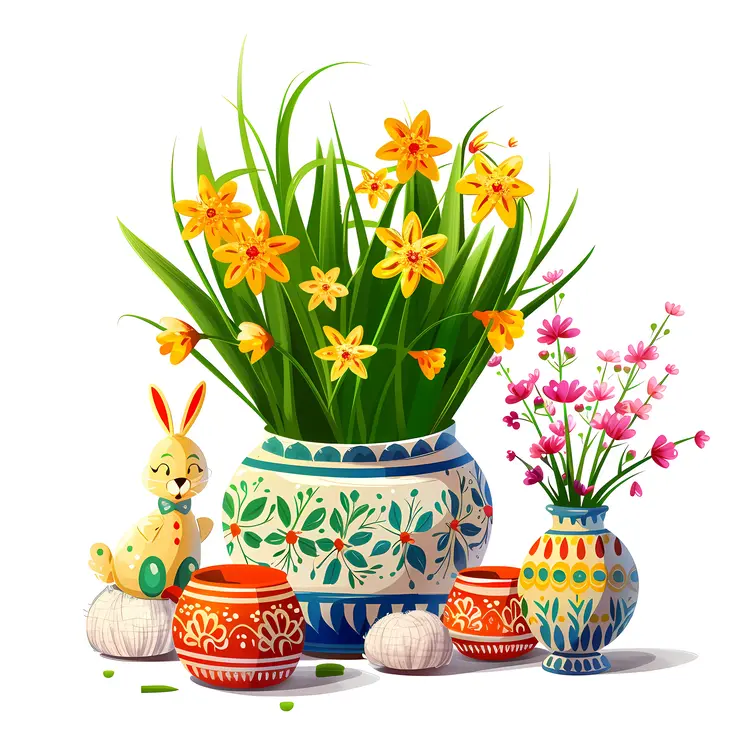 Colorful Flower Pots